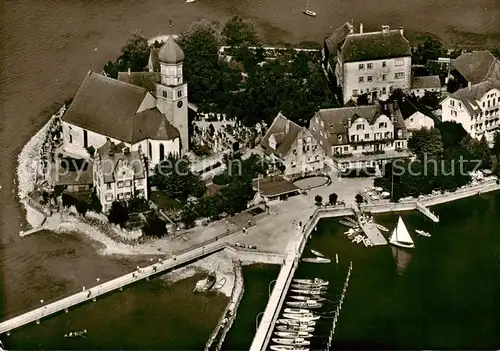 AK / Ansichtskarte  Wasserburg_Bodensee Fliegeraufnahme Wasserburg Bodensee