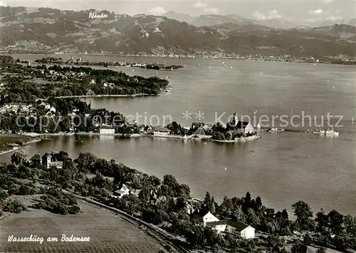 AK / Ansichtskarte  Wasserburg_Bodensee Fliegeraufnahme Wasserburg Bodensee