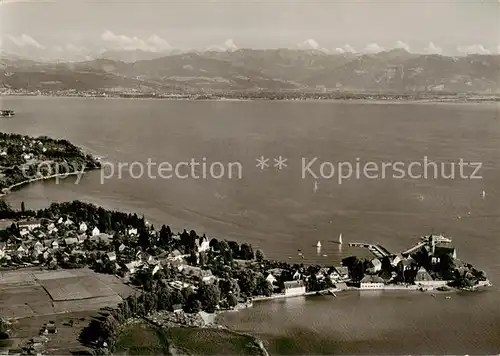 AK / Ansichtskarte  Wasserburg_Bodensee Fliegeraufnahme Wasserburg Bodensee