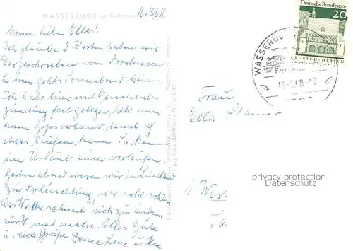 AK / Ansichtskarte  Wasserburg_Bodensee Fliegeraufnahme Wasserburg Bodensee