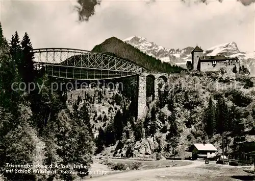 AK / Ansichtskarte  Trisannabruecke_Arlbergbahn_AT mit Schloss Wiesberg 