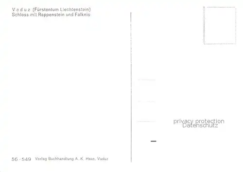 AK / Ansichtskarte  Vaduz_Liechtenstein_FL Schloss mit Rappenstein und Falknis 