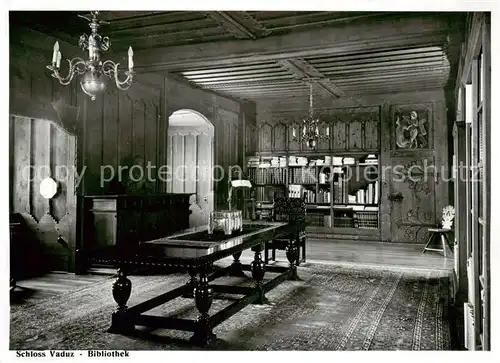 AK / Ansichtskarte  Liechtenstein_Fuerstentum Schloss Vaduz Bibliothek 