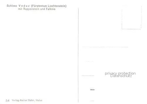 AK / Ansichtskarte  Liechtenstein_Fuerstentum Schloss Vaduz mit Rappenstein und Falknis 