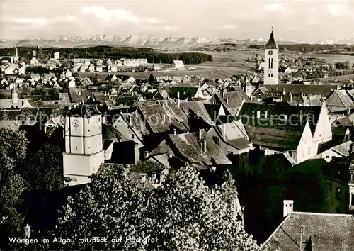 AK / Ansichtskarte  Wangen_Allgaeu Panorama mit Hochgrat Wangen Allgaeu