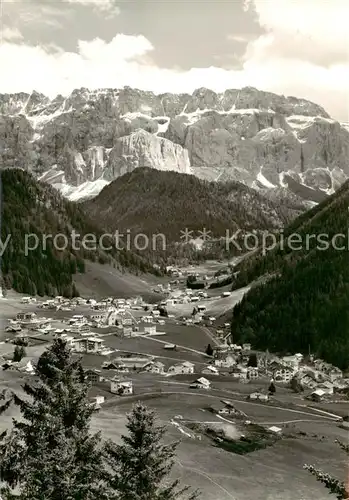 AK / Ansichtskarte  Wolkenstein_Groeden Panorama mit Sella Gruppe Wolkenstein_Groeden