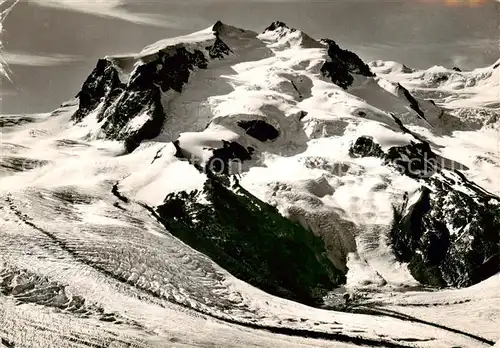 AK / Ansichtskarte Zermatt_VS Gornergrat Monte Rosa Gornergletscher und Grenzgletscher Zermatt_VS