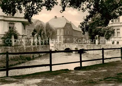 AK / Ansichtskarte  Aschersleben An der Einebruecke Aschersleben