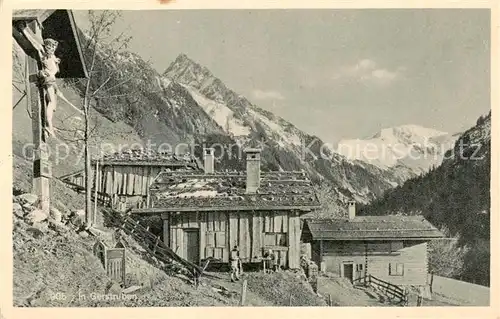 AK / Ansichtskarte  Gerstruben_Oberstdorf Panorama mit Wegekreuz 