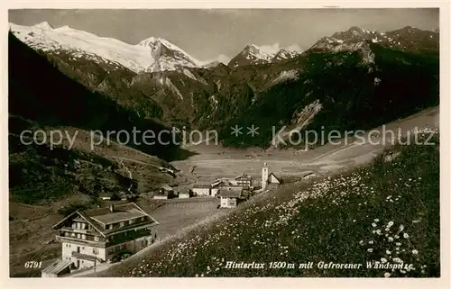 AK / Ansichtskarte  Hintertux_Zillertal mit Gefrorener Wandspitze Hintertux_Zillertal