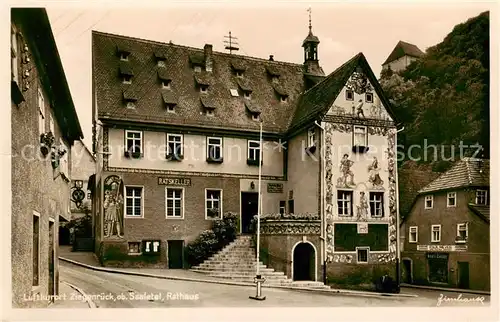 AK / Ansichtskarte  Ziegenrueck Bemaltes Rathaus Ziegenrueck