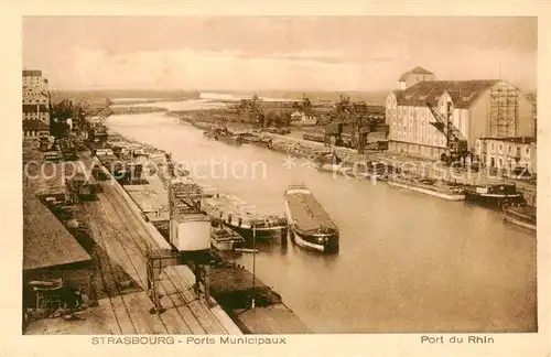 AK / Ansichtskarte Strasbourg_67_Alsace Ports Municipaux Port du Rhin 