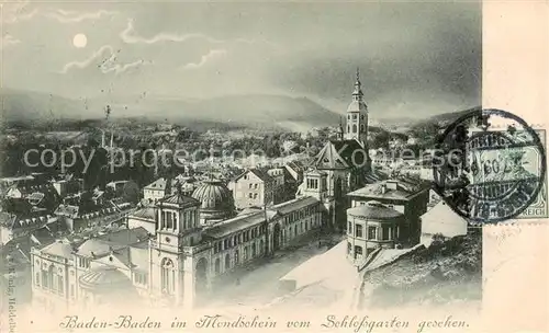 AK / Ansichtskarte 73811394 Baden-Baden Blick vom Schlossgarten Baden-Baden