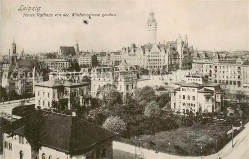 AK / Ansichtskarte  Leipzig Neues Rathaus von der Waechterstrasse gesehen Leipzig