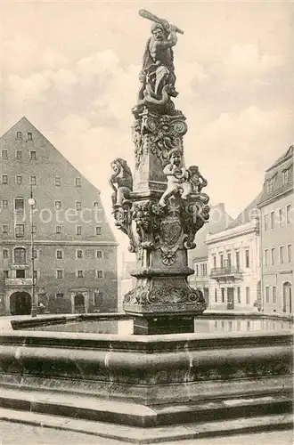 AK / Ansichtskarte  Zittau Herkulesbrunnen auf der Neustadt Zittau