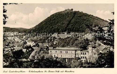 AK / Ansichtskarte  Bad_Lauterberg Erholungsheim St Benno Stift mit Hausberg Bad_Lauterberg