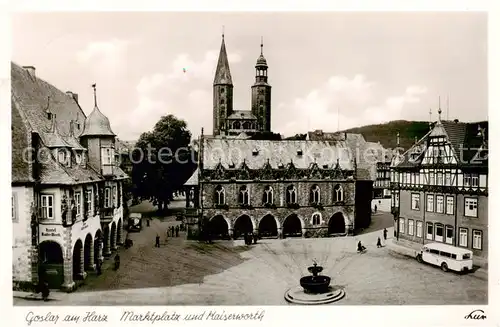 AK / Ansichtskarte 73811441 Goslar Marktplatz und Kaiserworth Goslar