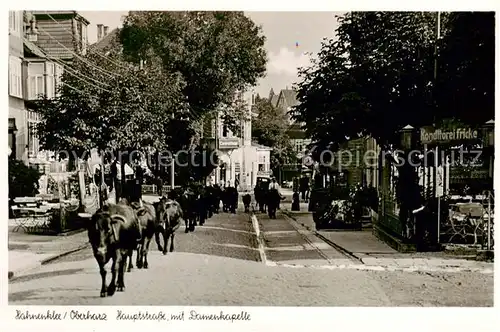 AK / Ansichtskarte  Hahnenklee-Bockswiese_Harz Hauptstrasse mit Damenkapelle Hahnenklee-Bockswiese