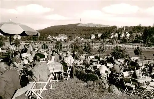 AK / Ansichtskarte 73811471 Hahnenklee-Bockswiese_Harz Blick von der Bastei zum Bocksberg Hahnenklee-Bockswiese