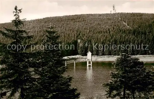 AK / Ansichtskarte  Hahnenklee-Bockswiese_Harz Auerhahnteich mit Bocksberg Hahnenklee-Bockswiese