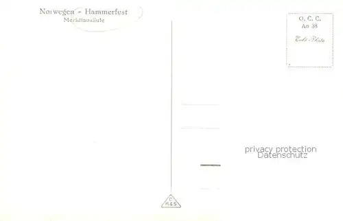 AK / Ansichtskarte 73811493 Hammerfest_Norge Meridiansaeule 