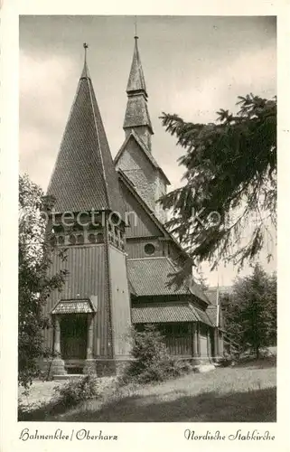 AK / Ansichtskarte 73811509 Hahnenklee-Bockswiese_Harz Nordische Stabkirche Hahnenklee-Bockswiese