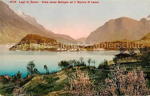 AK / Ansichtskarte  Bellagio_Lago_di_Como_IT ed il Bacinodi Lecco 