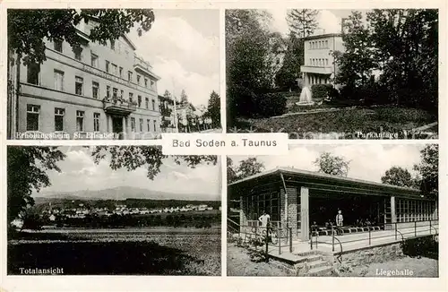 AK / Ansichtskarte  Bad_Soden__Taunus Erholungsheim St. Elisabeth Parkanlage Liegehalle Totalansicht 