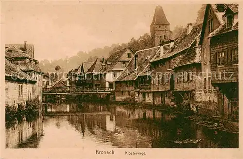 AK / Ansichtskarte  Kronach_Oberfranken Klosterwage Kronach Oberfranken