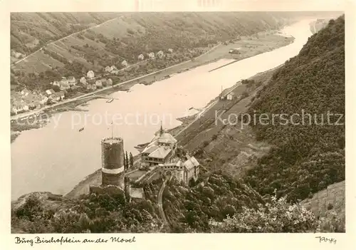 AK / Ansichtskarte 73811583 Lasserg Burg Bischofstein Blick auf die Mosel Lasserg