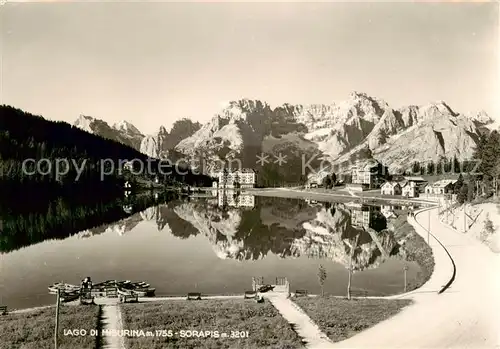 AK / Ansichtskarte  Lago_di_Misurina_IT Bergsee Berghotels Sorapis Dolomiten 