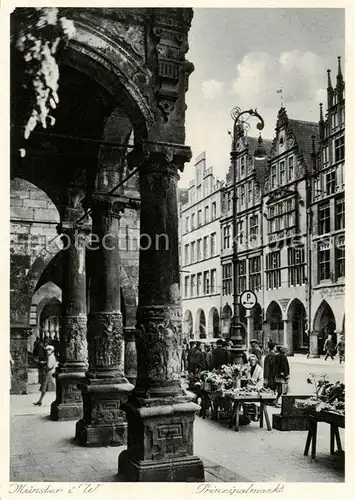 AK / Ansichtskarte 73811623 Muenster_Westfalen Prinzipalmarkt Kupfertiefdruck Muenster_Westfalen