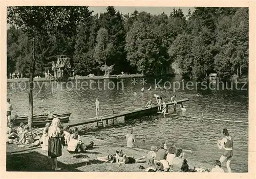 AK / Ansichtskarte 73811659 Hasselfelde Waldseebad aus Bildkalender Harzheimat 1955 Hasselfelde