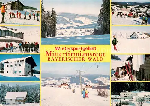 AK / Ansichtskarte Skilift_Schlepplift_Remontees Mecaniques Mitterfirmiansreut Bayerischer Wald 