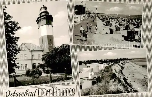 AK / Ansichtskarte Dahme__Ostseebad_Holstein Leuchtturm Strandpartien