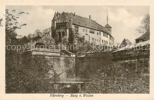 AK / Ansichtskarte Nuernberg Burg von Westen Nuernberg