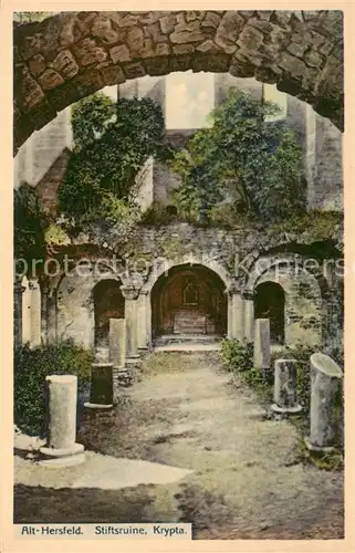 AK / Ansichtskarte Hersfeld_Bad Stiftsruine Krypta Hersfeld_Bad