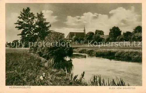 AK / Ansichtskarte Hermannsburg Blick vom Wehrsteg Hermannsburg