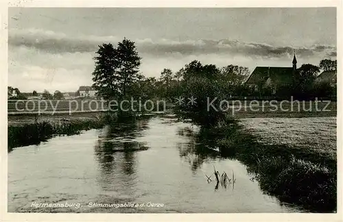 AK / Ansichtskarte Hermannsburg Stimmungsbild an der Oertze Hermannsburg
