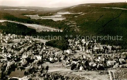 AK / Ansichtskarte Braunlage Fliegeraufnahme mit Wurmberg Braunlage