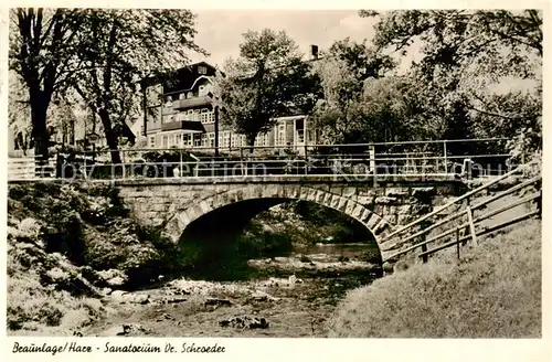 AK / Ansichtskarte Braunlage Sanatorium Dr Schroeder Braunlage