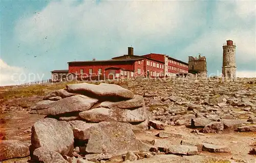 AK / Ansichtskarte Brocken_Harz Brockenhotel Aussichtsturm Brocken Harz