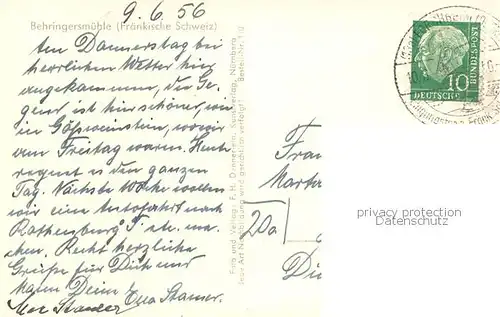 AK / Ansichtskarte Behringersmuehle_Goessweinstein Panorama 