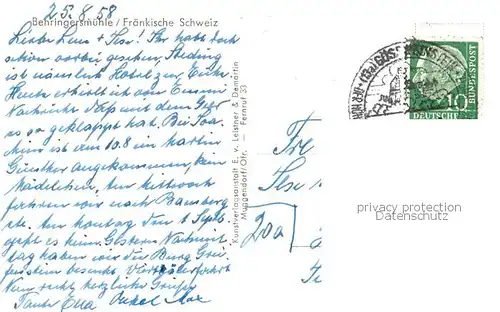 AK / Ansichtskarte Behringersmuehle_Goessweinstein Panorama 