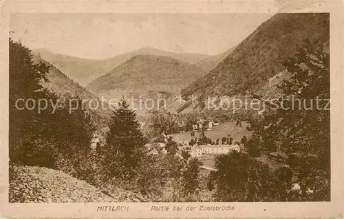 AK / Ansichtskarte Mittlach_68_Alsace Partie bei der Eselsbruecke 