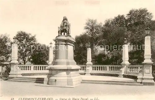 AK / Ansichtskarte Clermont Ferrand_63 Statue de Blaise Pascal 