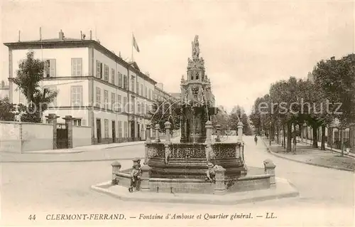 AK / Ansichtskarte Clermont Ferrand_63 Fontaine dAmboise et Quartier general 