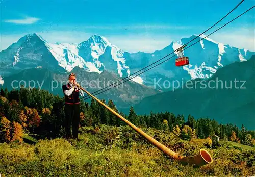 AK / Ansichtskarte  Alphorn Berner Oberland Seilbahn 