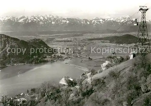 AK / Ansichtskarte 73811966 Seilbahn_Cable-Car_Telepherique Ossiachersee mit Juliache Alpen 