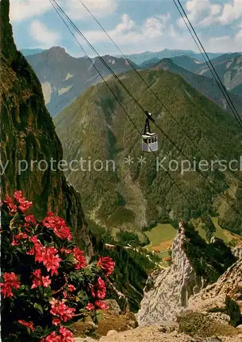 AK / Ansichtskarte  Seilbahn_Cable-Car_Telepherique Rauschberg Bahn Bei Ruhpolding Oberbayern 